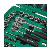 SATA ソケットレンチセット1/4&3/8&1/2(ミリ&インチ) 124pcs RS-09014 1点 68-0947-32（直送品）