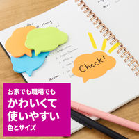 スリーエム(3M) ポストイット ふせん 付箋 強粘着 シルエットノート サクラ 66mm×69mm 混色3色 1パック SSS-CHU