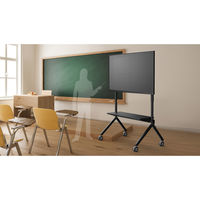 一ノ坪製作所 タッチ対応大型ディスプレイスタンド(ハンドル昇降機能付き) DS-RF75NYB 1台（直送品）