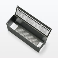 無印良品 スチールタップ収納箱フラップ式ダークグレー 約幅32×奥行10×高さ14cm 良品計画