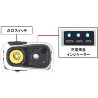 リッチボンド FIREーFOX USB充電・赤外線センサー付きコンパクトLEDヘッドランプ FX-2316 1個 67-5727-84（直送品）