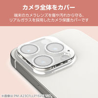 iPhone16Pro/ProMax カメラフィルム ガラス グリッター シルバー PM-A24CFLLP5SVG エレコム 1個（直送品）