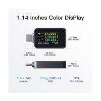 アイネックス USB TypeーC 電源テスター KM-08 1個 68-4122-34（直送品）