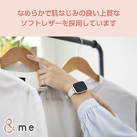 アップルウォッチバンド (41 40 38mm) レザー ベルト スリム オフホワイト AW-41BDLJWH エレコム 1個（直送品）