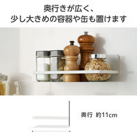 マグネットラック スパイス 調味料 サイドラック ホワイト 磁石 キッチンアクセサリ KAWSPSLMGAWH エレコム 1個