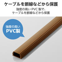 配線カバー 壁用 モール ( 長さ1m × 幅26mm ) フラット ブラウン LD-GAF3MBR エレコム 1個（直送品）