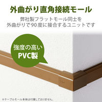 配線カバー 接続ユニット 出ズミ 壁用 フラットモール LD-GAF2MBR専用 ブラウン LD-GAFD2MBR エレコム 1個（直送品）