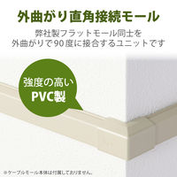 配線カバー 接続ユニット 出ズミ 壁用 フラットモール LD-GAF3M専用 ベージュ LD-GAFD3M エレコム 1個（直送品）