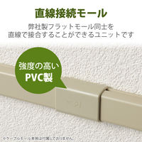 配線カバー モール 接続ユニット ストレート 壁用 フラットモール ベージュ LD-GAFJ2M エレコム 1個（直送品）