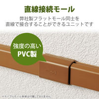 配線カバー モール 接続ユニット ストレート 壁用 フラットモール ブラウン LD-GAFJ2MBR エレコム 1個（直送品）