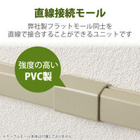 配線カバー 接続ユニット ストレート 壁用フラットモール LD-GAF3M専用 ベージュ LD-GAFJ3M エレコム 1個（直送品）