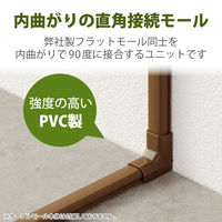 配線カバー モール 接続ユニット 入ズミ 壁用 フラットモール ブラウン LD-GAFR1MBR エレコム 1個