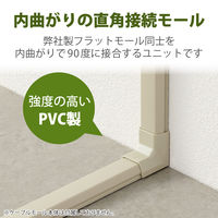 配線カバー モール 接続ユニット 入ズミ 壁用 フラットモール ベージュ LD-GAFR3M エレコム 1個（直送品）
