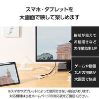 USB-C to HDMI 変換アダプタ 4K 60Hz USB充電ポート付 白 MPA-CHDMIPDSMWH エレコム 1個（直送品）