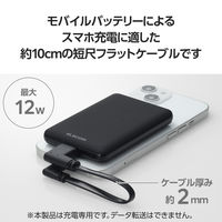 iPhone充電ケーブル USB-A to ライトニング フラット L字 10cm 黒 MPA-UALLL01BK エレコム 1個