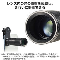スマホ 望遠レンズ 8倍 クリップ式 レンズ 高画質 望遠鏡 ブラック P-SLZ8XBK エレコム 1個