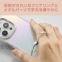 リングストラップ スマホ ストラップ 落下防止 &me オーロラシルバー P-STFCRACR エレコム 1個