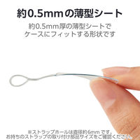 スマホストラップホルダー シート ケーブル穴用 1口タイプ ゴールド P-STHD1BRGD エレコム 1個