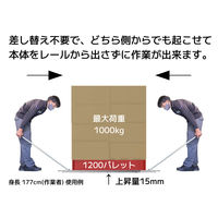 パーマンコーポレーション パレットローダー フラット両端起こし ステンレス 1ton 日本製 5119800000 1個（直送品）