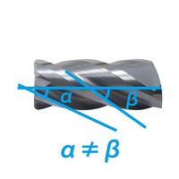 ジーネット 4枚刃超硬ラジアスエンドミル 不等分割・不等リード NRES435-060-R050 1本 64-3277-96（直送品）