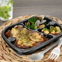 エフピコチューパ 弁当容器 CN-1-3 黒本体 CP800969 1ケース(600個(50個×12)（直送品）