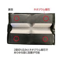 日本緑十字社 コーナーガード(マグネット付き) LFGー1 黄(反射)/黒 150×660×20mm 246088 1枚（直送品）