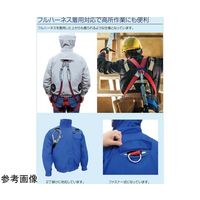 ブレイン 7.4V/胸スイッチ式 綿100% 空調エアコン 服ハーネス 服地のみ ブルー XL MESH-BR-7000-1 1着（直送品）