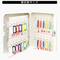 【キーボックス】 和気産業 WAKI（ワキ） キーボックス48本 VSB-006ホワイト 12242000 1個