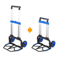 サンワサプライ 折りたたみキャリー(2輪台車) CART-FA10BK 1個（直送品）