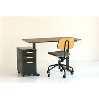 ICHIBA スチールデスクワゴン 幅300×奥行450×高さ580mｍ ブラック OFK-3759BK 1台（直送品）