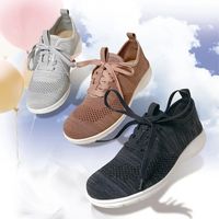 G-STARS ラックラック 空飛ぶストレッチニットスニーカー のびのび生地 ブラック 22cm GS-0351 1足（直送品）