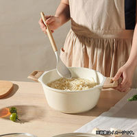 ベストコ CAROTE（カローテ） 調理スプーン シリコン 木製 耐熱 アイボリー NM-5042 1個