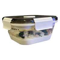 富士商 Felio たためるシリコン保存&ランチBOX(角型) 500ml F21691 1箱（直送品）