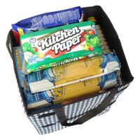 富士商 Felio スマートショッピングバッグ エッグホルダー付 ハウンドトゥース F21806 1袋（直送品）