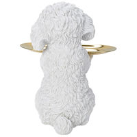 ウービア 白いトイプードルの小物置き(マグネットで取り外し可能皿) H24110-1 1個（直送品）