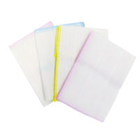 台所かや織りふきん 抗菌加工 水・油汚れに レーヨン生地 8枚重ね 約30×30cm 1セット（1パック（4枚入）×5）有本カテイ