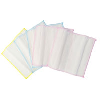 食卓用 台所ふきん 吸水性に優れ 汚れが落ちやすい 3色アソート（ピンク・ブルー・イエロー）1セット（1パック（5枚入）×5）有本カテイ