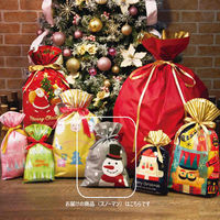 【軒先渡し】ストア・エキスプレス　不織布リボン付きギフトバッグ スノーマン　7415-660　1セット(10枚)（直送品）