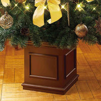 【軒先渡し】ストア・エキスプレス　デラックス木製ベースクリスマスツリーセット ゴールド　高さ180cm　8162-2404　1セット（直送品）