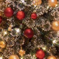 【軒先渡し】ストア・エキスプレス　ブラシポットラグジュアリークリスマスツリーセット　高さ240×幅91cm　8162-2422　1セット（直送品）