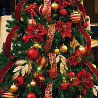 【軒先渡し】ストア・エキスプレス　クリスマスツリーセット クリスマスレッド　高さ240cm　8813-394　1セット（直送品）