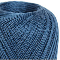 オリムパス製絲 エミーグランデ レース糸 合細 Col.335 ブルー系 50g 約218m 3玉セット EMMY-335 1箱/3玉セット（直送品）