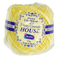 オリムパス製絲 エミーグランデ ハウス レース糸 合細 Col.H21 イエロー系 25g 約74m EMMYH-H21 1箱/3玉セット（直送品）