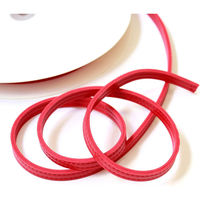 日本紐釦貿易 合皮スムーステープ 赤 幅約10mm 4mカット切り売り PLT1010-R-4M 1枚（直送品）