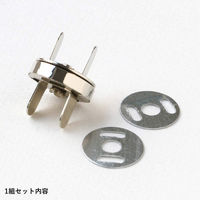 日本紐釦貿易 足折マグネットボタン 差し込みタイプ 14mm シルバー 10組入 SM11-S-10 1袋10組入/3袋(合計30（直送品）
