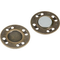 日本紐釦貿易 縫い付マグネット アンティークゴールド φ20mm 3組 SM8-AG 1袋3組入/3袋(合計9組入（直送品）