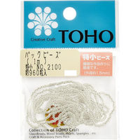 TOHO(トーホー) TOHO 特小ビーズ 糸通しビーズ 外径約1.5mm 1m入り No.2100 SSB-2100-PC 1箱/5枚（直送品）