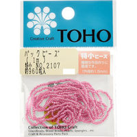 TOHO(トーホー) TOHO 特小ビーズ 糸通しビーズ 外径約1.5mm 1m入り No.2107 SSB-2107-PC 1箱/5枚（直送品）