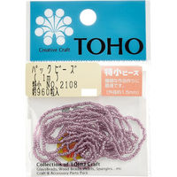 TOHO(トーホー) TOHO 特小ビーズ 糸通しビーズ 外径約1.5mm 1m入り No.2108 SSB-2108-PC 1箱/5枚（直送品）