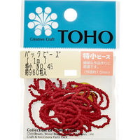 TOHO(トーホー) TOHO 特小ビーズ 糸通しビーズ 外径約1.5mm 1m入り No.45 SSB-45-PC 1箱/5枚（直送品）